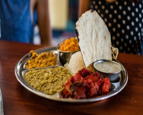 A traditional balanced Indian meal with dal, roti, and sabzi